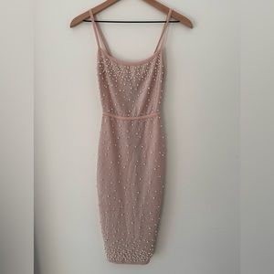 Oh Polly Pink Pearl Mini Dress